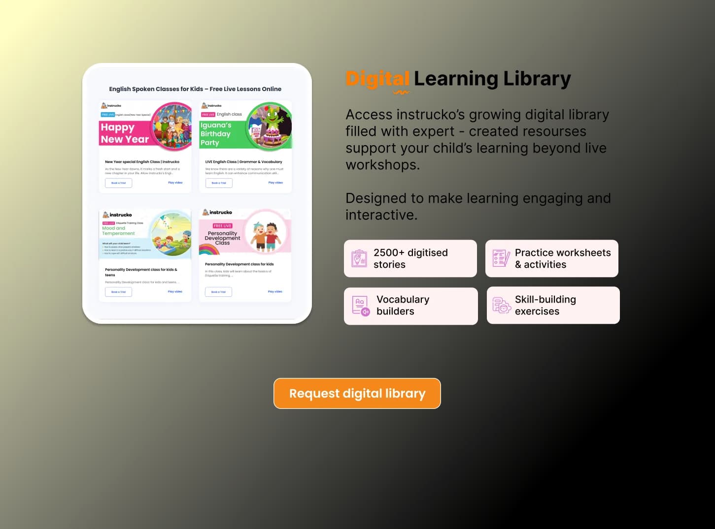 Digital Learning Library preview